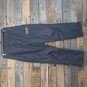 Huk Performance Fishing Waterproof Pants Packable YOUTH LARGE Black